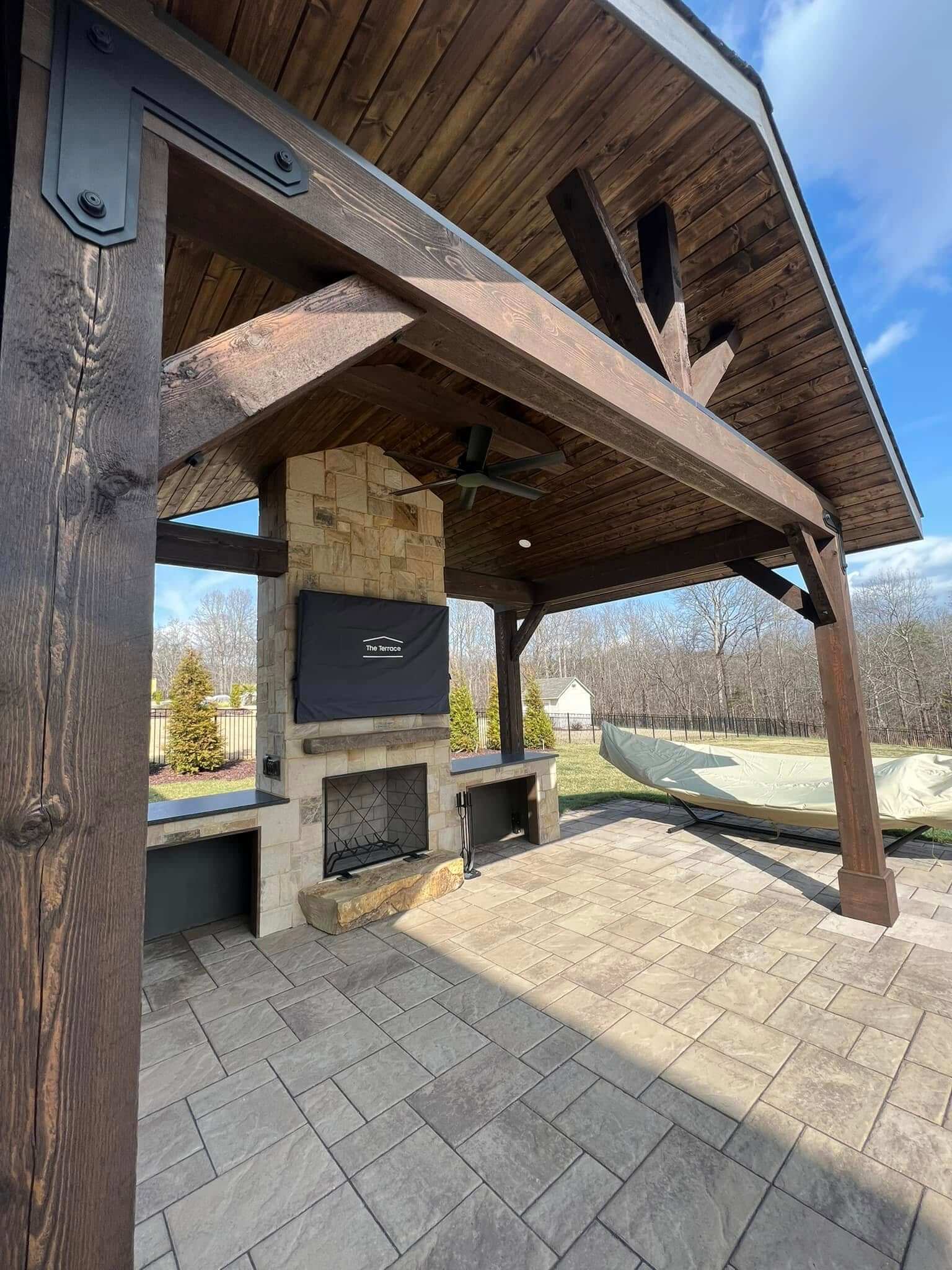 Dark wood pavillion